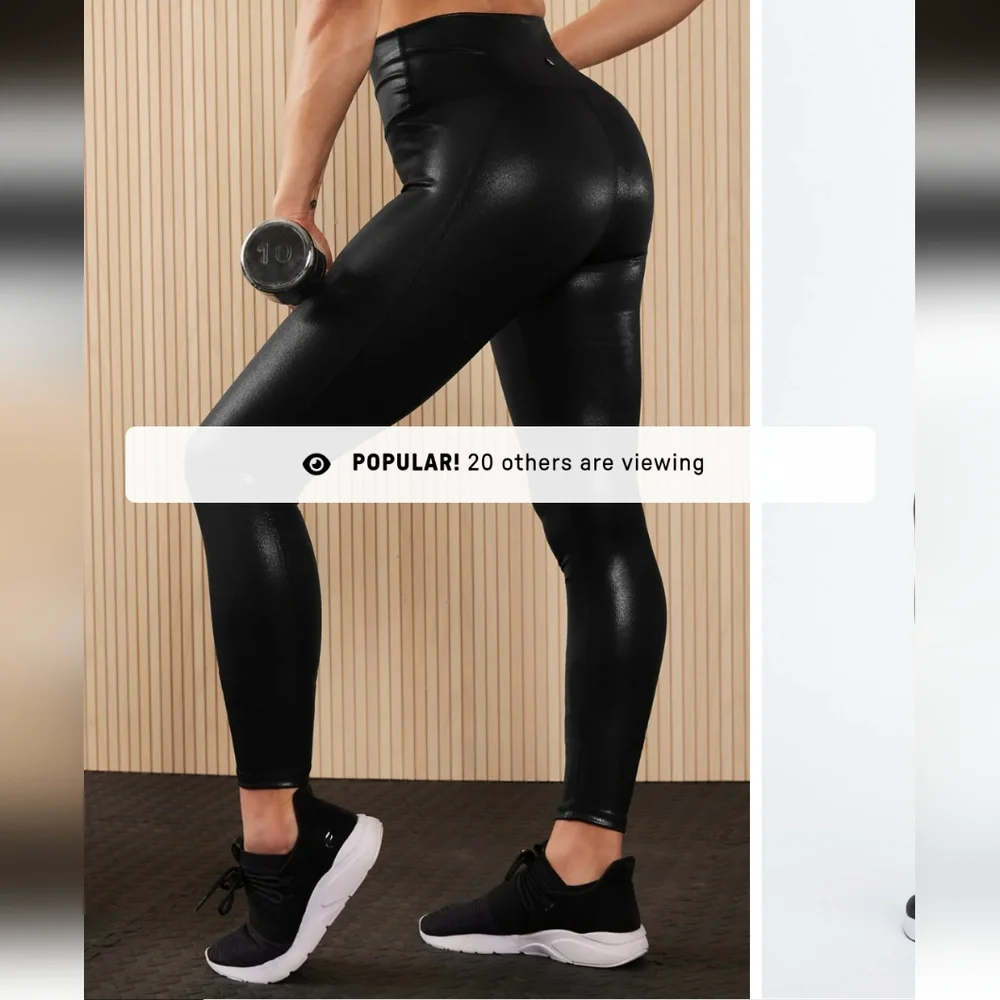 Fabletics Define PowerHold High-Waisted 7/8 Foil Legging- Short- L - Picture 1 of 16
